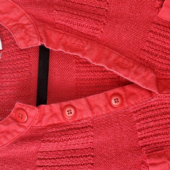 Vintage Loris Azzaro Pour Homme red polo sweater knit men size M - Picture 4 of 8